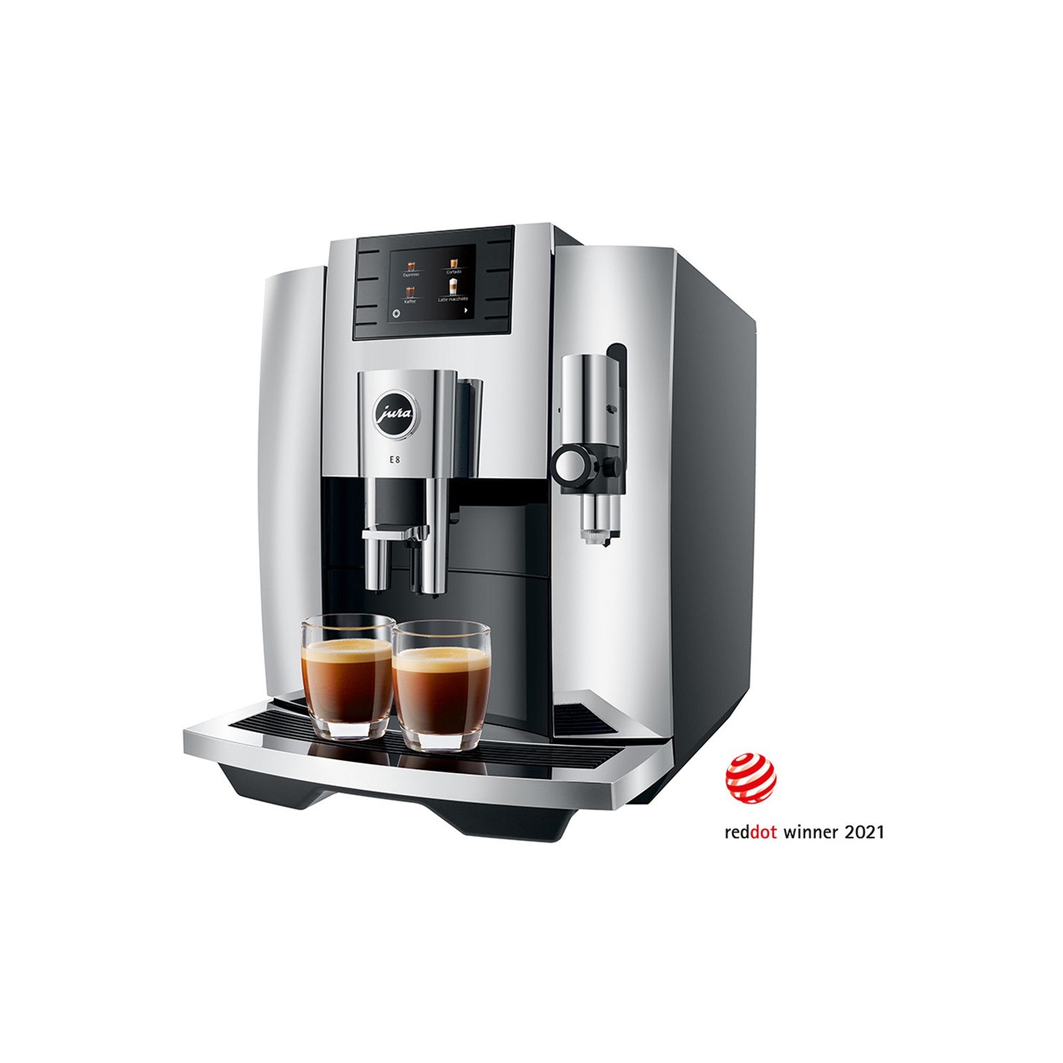 Jura 15363 E8 Automatic Bean to Cup Coffee Machine - Chrome