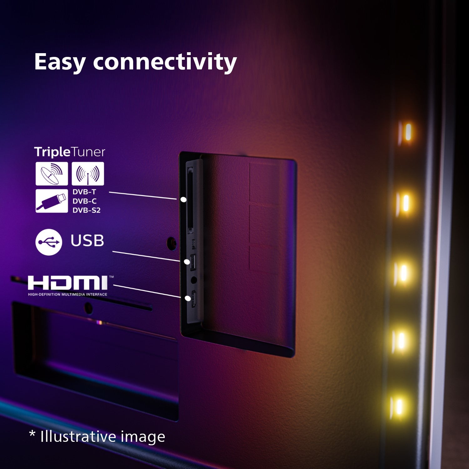 Philips Ambilight PUS8108 50 inch LED 4K HDR Smart TV with Dolby Atmos