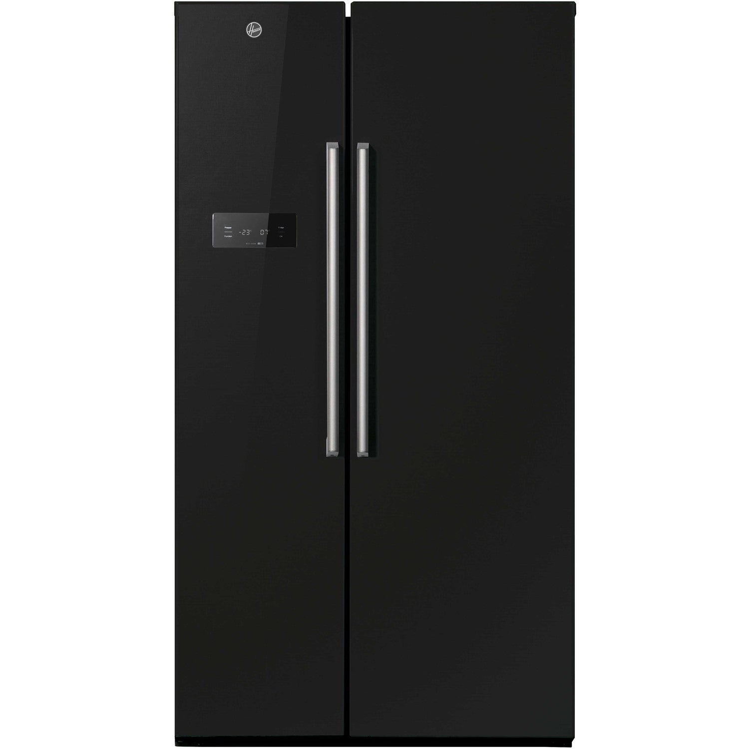 Refurbished Hoover HSBSF178MBK Freestanding 510 Litre American Fridge Freezer Black