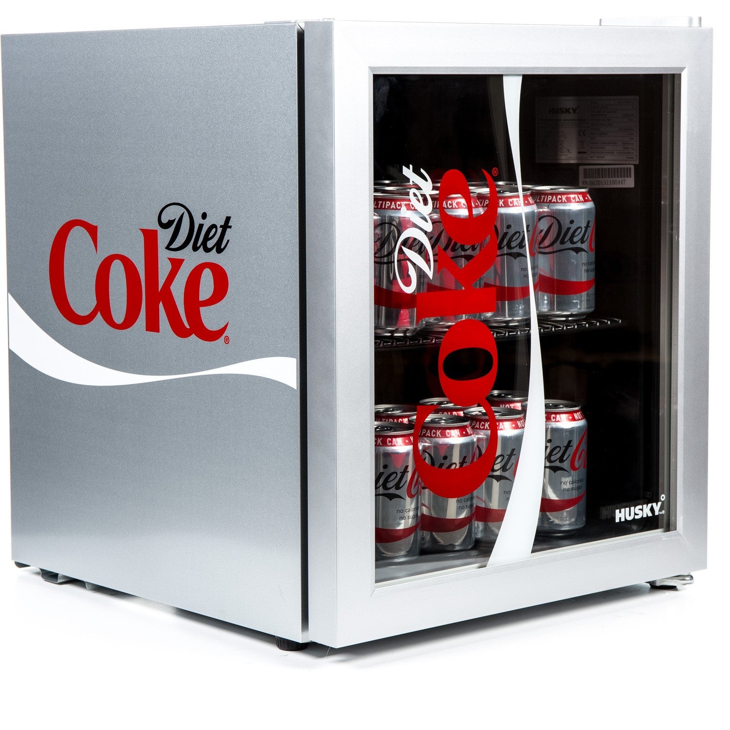 Husky 48 Litre Diet Coke Mini Fridge - Silver