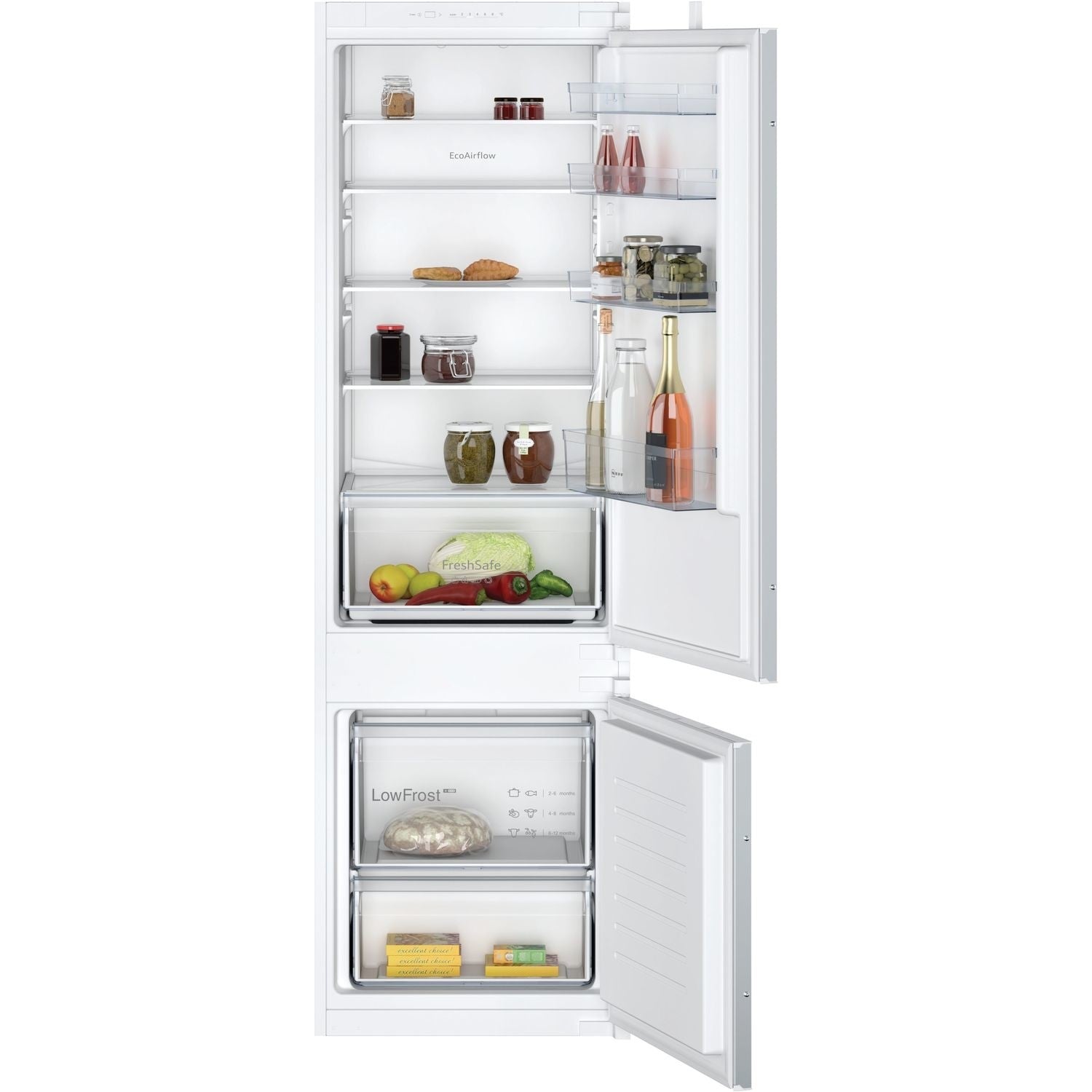 Refurbished Neff N30 KI5871SF0G Integrated 270 Litre 70/30 Fridge Freezer