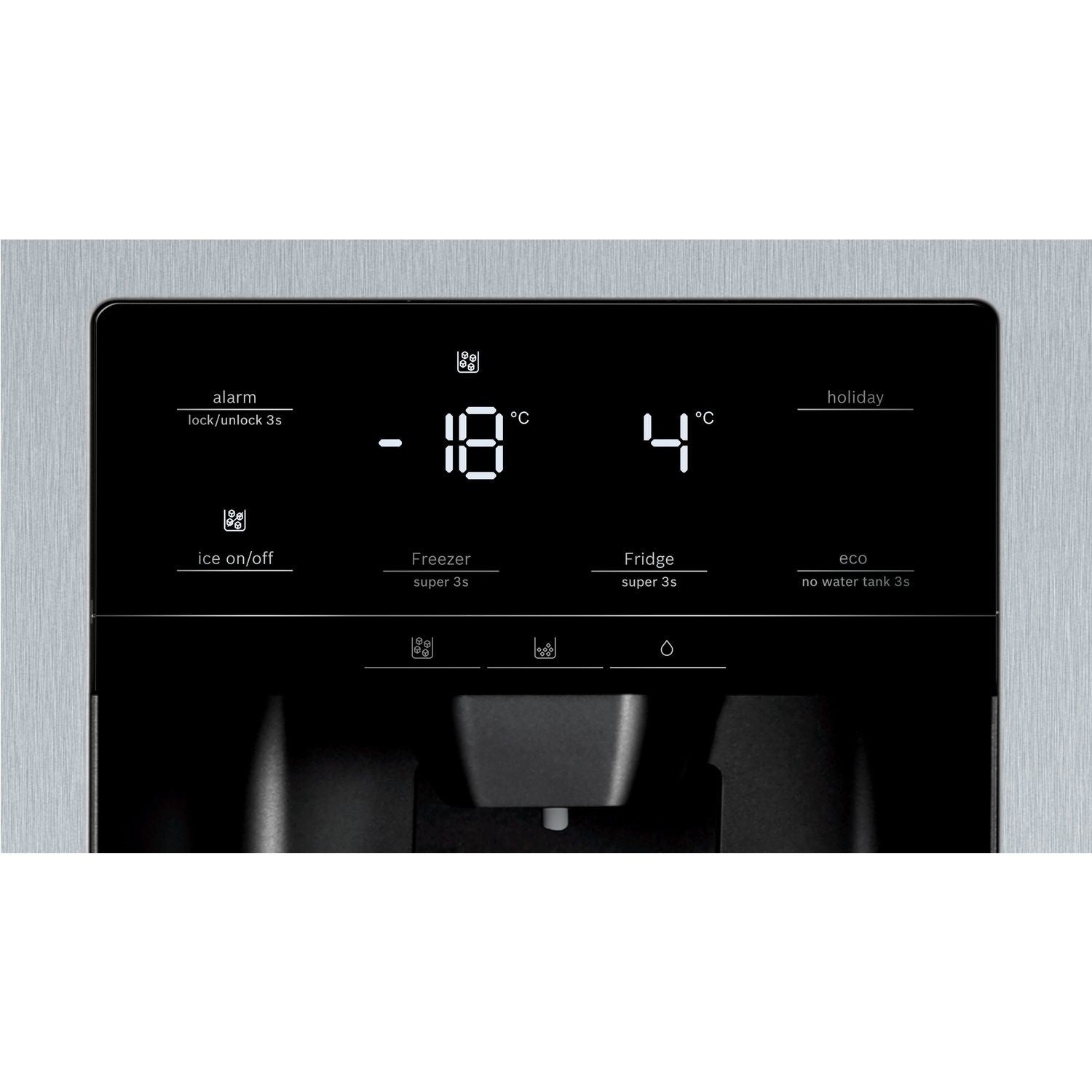 Refurbished Bosch Series 6 KAI93VIFPG 533 Litre American Fridge Freezer Stainless Steel 