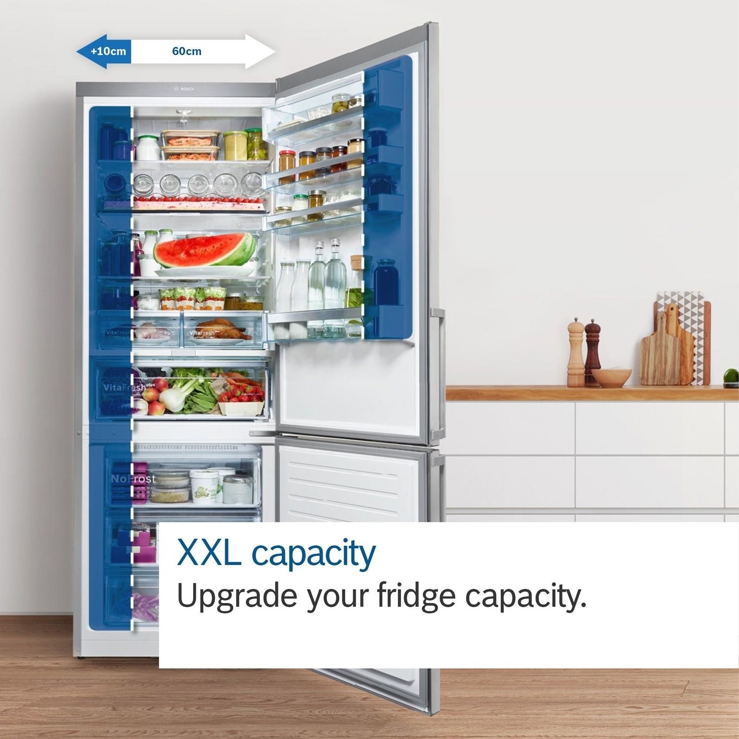 Refurbished Bosch Series 6 KAI93VIFPG 533 Litre American Fridge Freezer Stainless Steel 