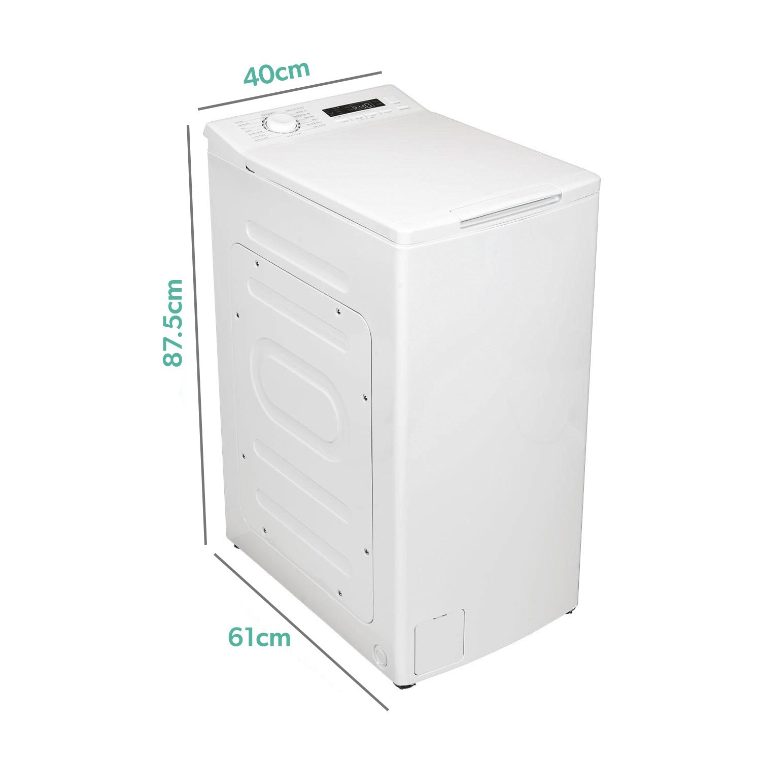 electriQ 7kg 1200rpm Freestanding Top Loading Washing Machine - White