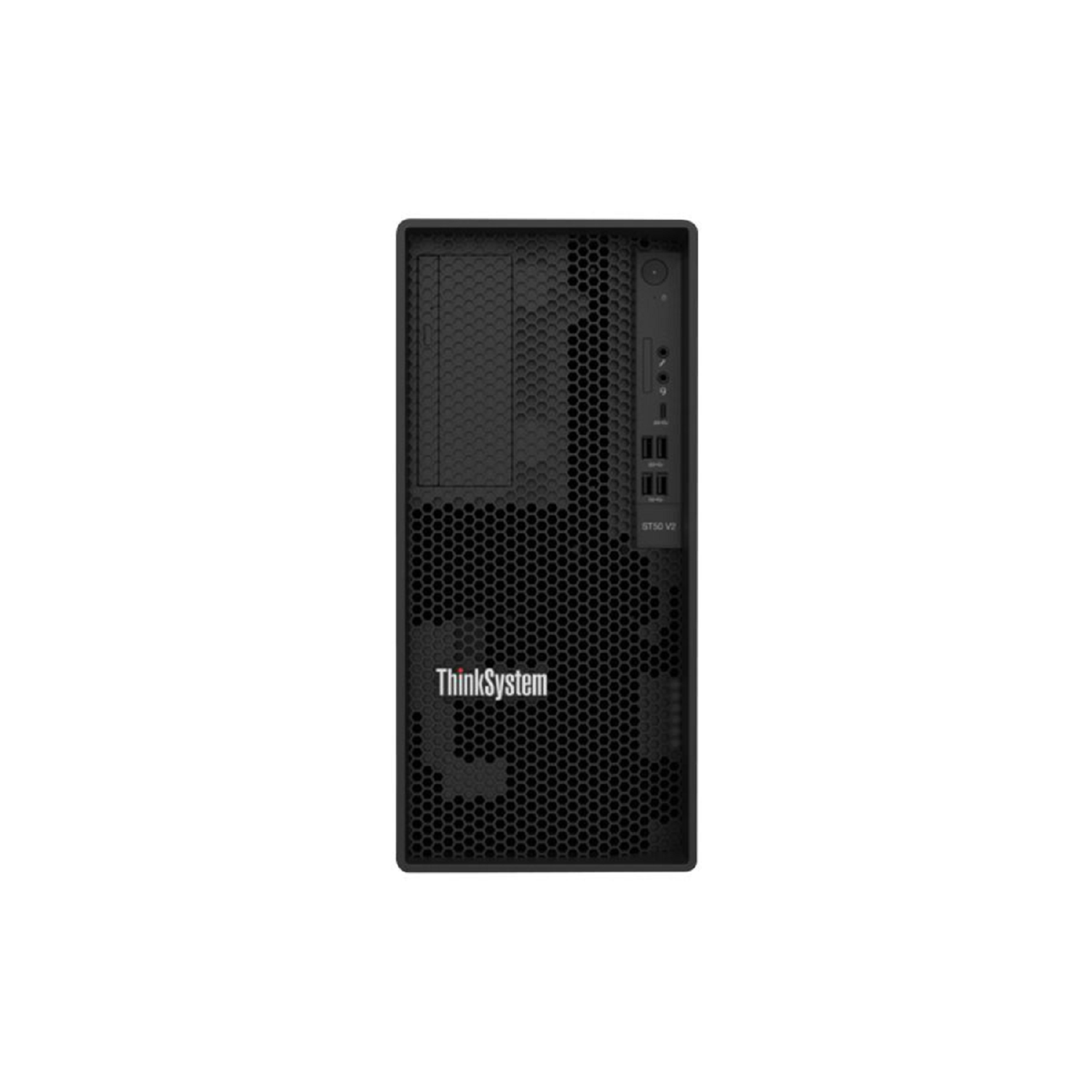 Lenovo ThinkSystem ST50 V2 7D8J - Server - tower - 5U - 1-way - 1 x Xeon E-2324G / 3.1 GHz - RAM 16 GB - SSD 2 x 960 GB - UHD Graphics P750 - GigE - no OS - monitor_ none