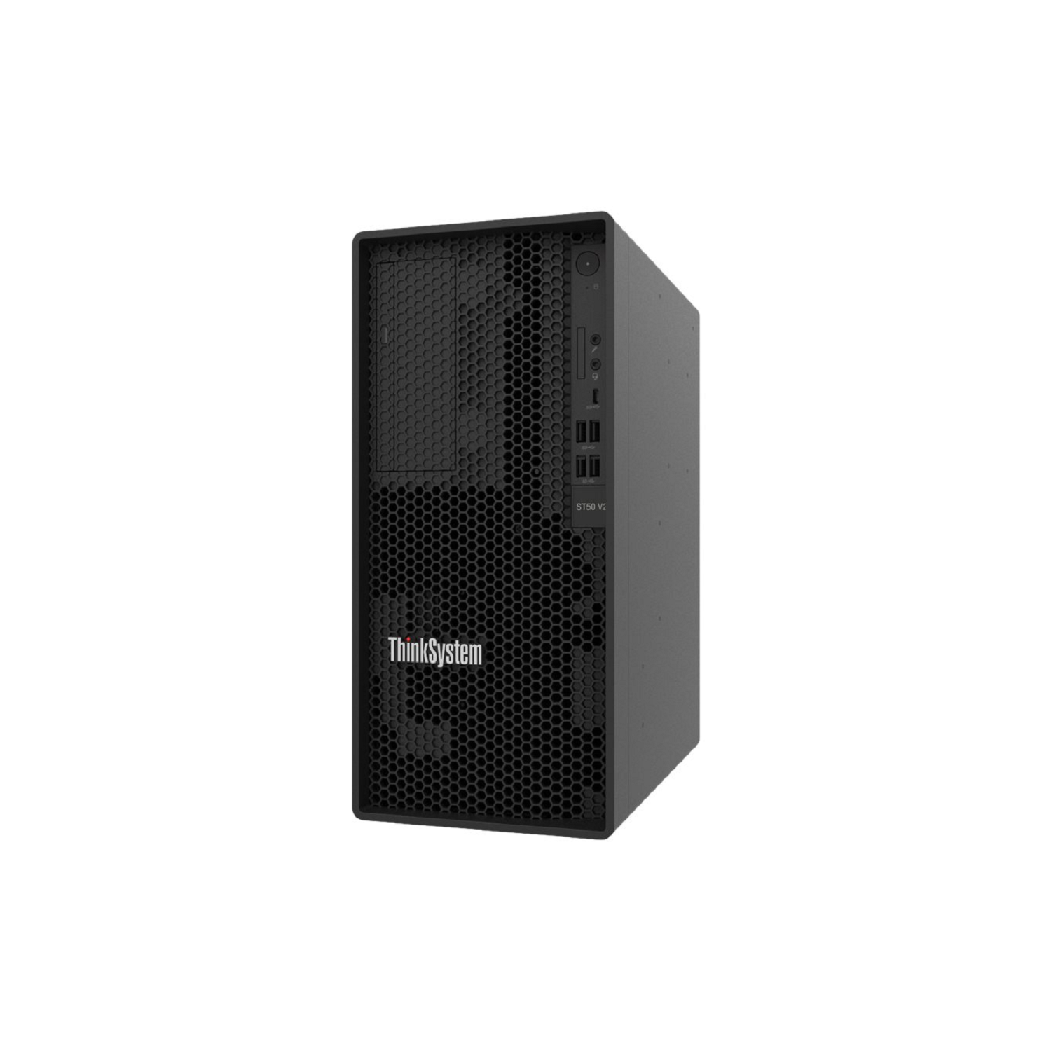 Lenovo ThinkSystem ST50 V2 7D8J - Server - tower - 5U - 1-way - 1 x Xeon E-2324G / 3.1 GHz - RAM 16 GB - SSD 2 x 960 GB - UHD Graphics P750 - GigE - no OS - monitor_ none