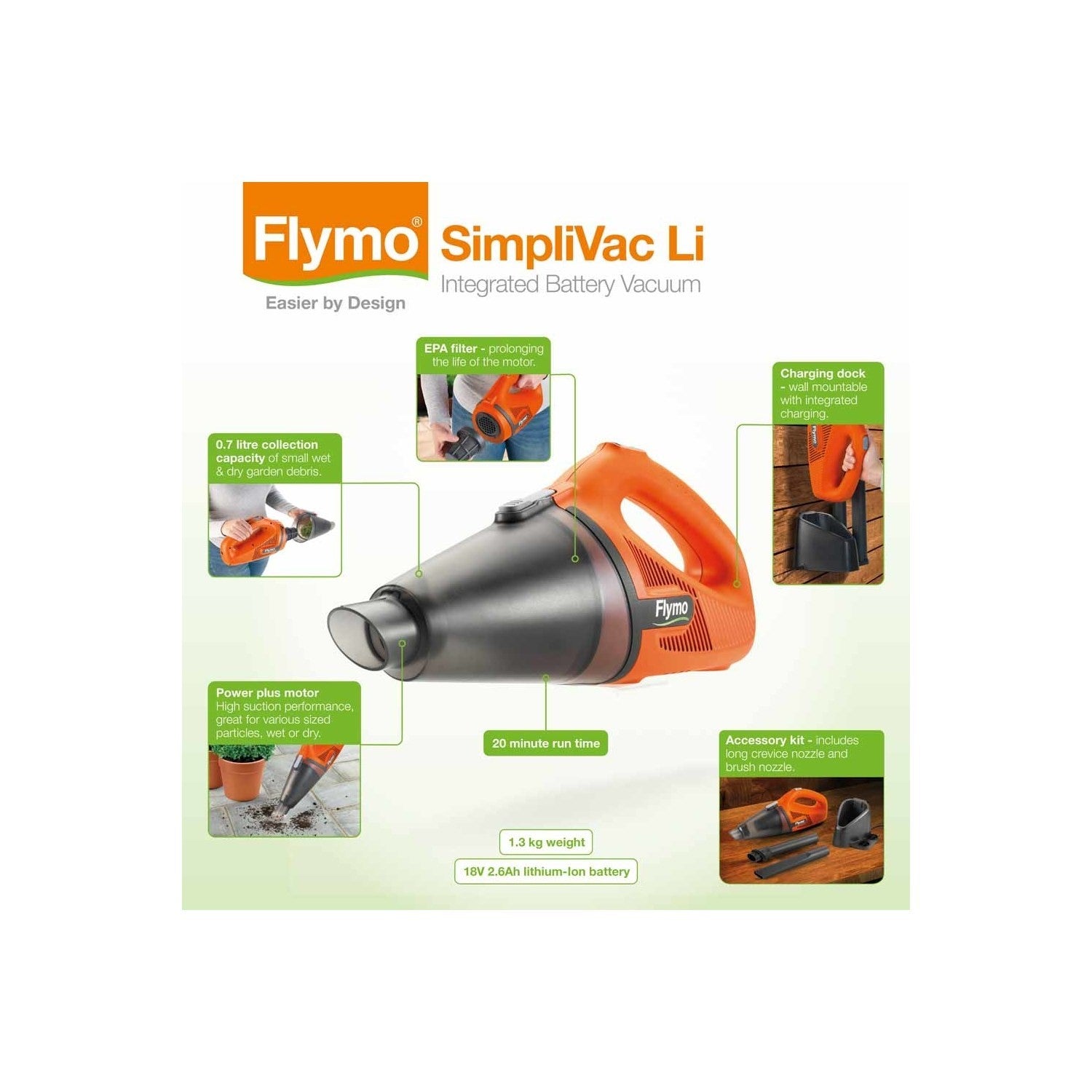 Refurbished Flymo Simpli Vac Garden Vacuum