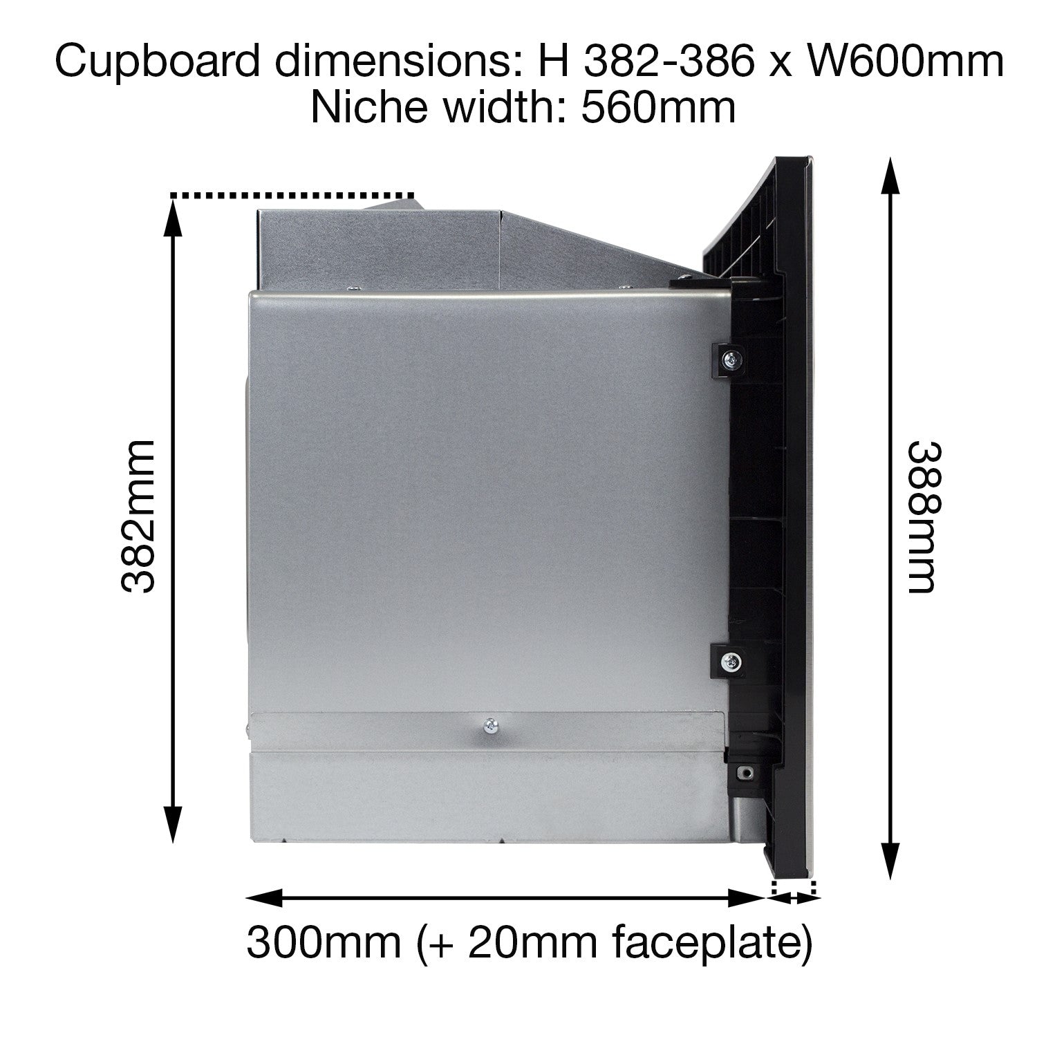 Refurbished electriQ eiQMOBI17 Built-in 17L 700W Standard Microwave Stainless Steel