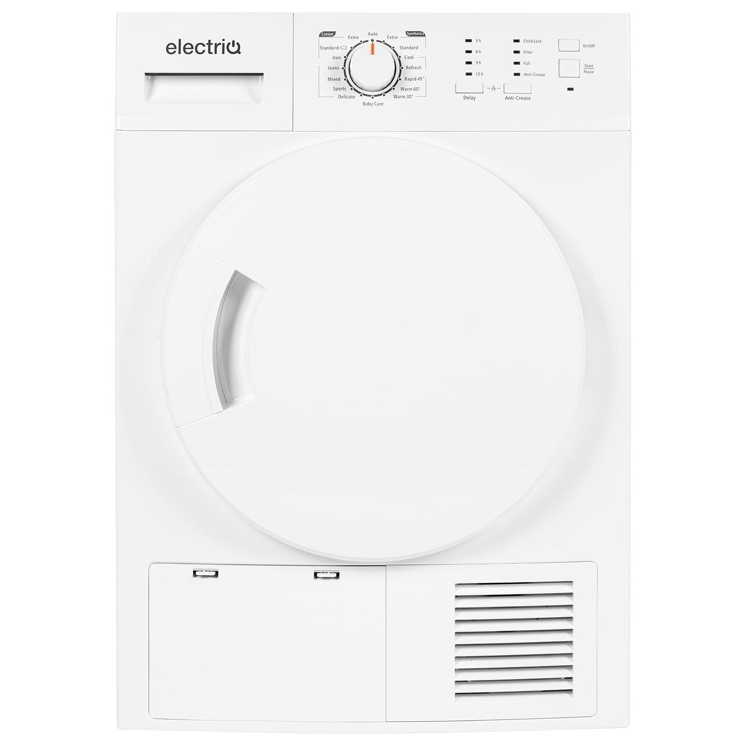 electriQ 8kg Condenser Tumble Dryer - White