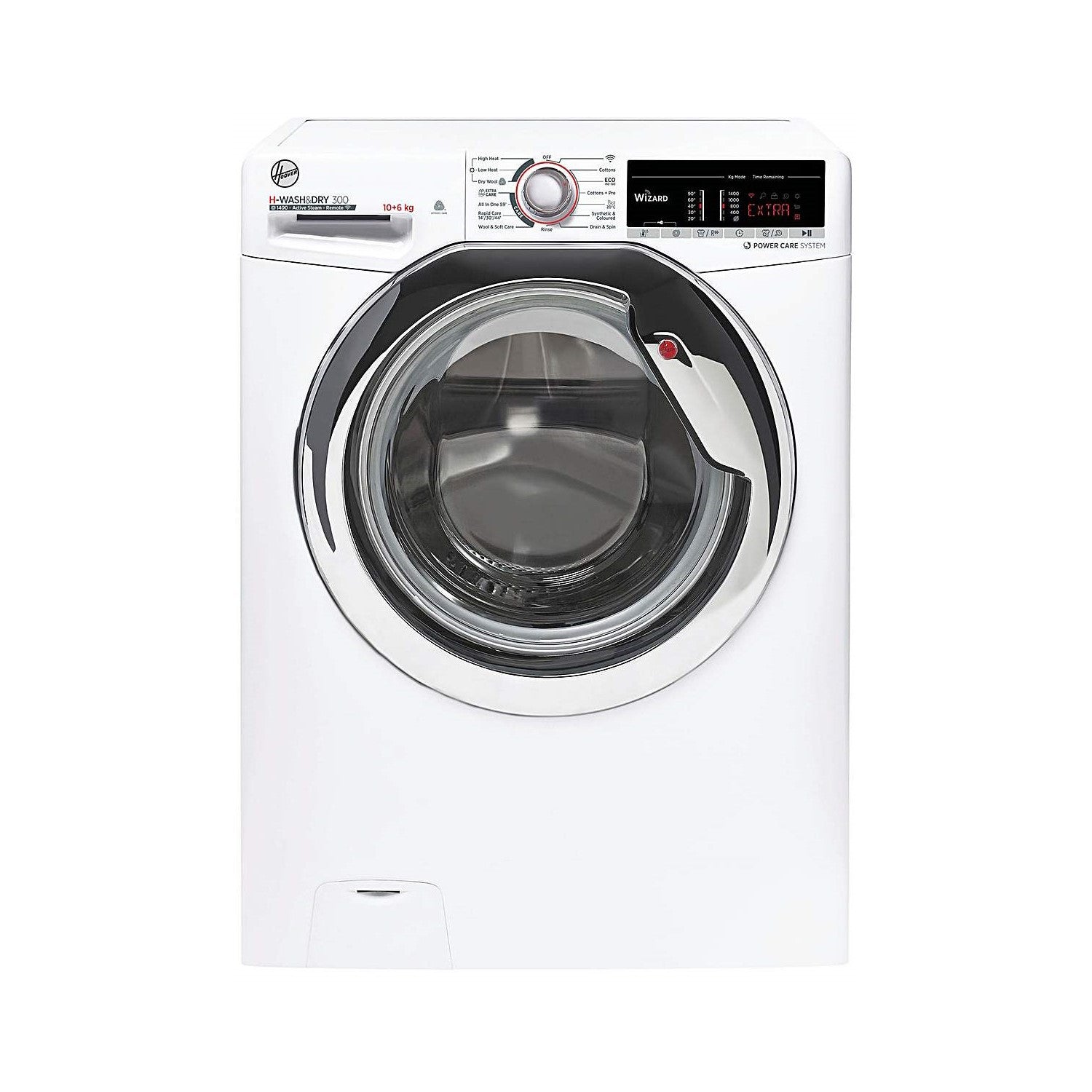 Hoover H-Wash 300+ 10kg Wash 6kg Dry 1400rpm Freestanding Washer Dryer - White With Chrome Door