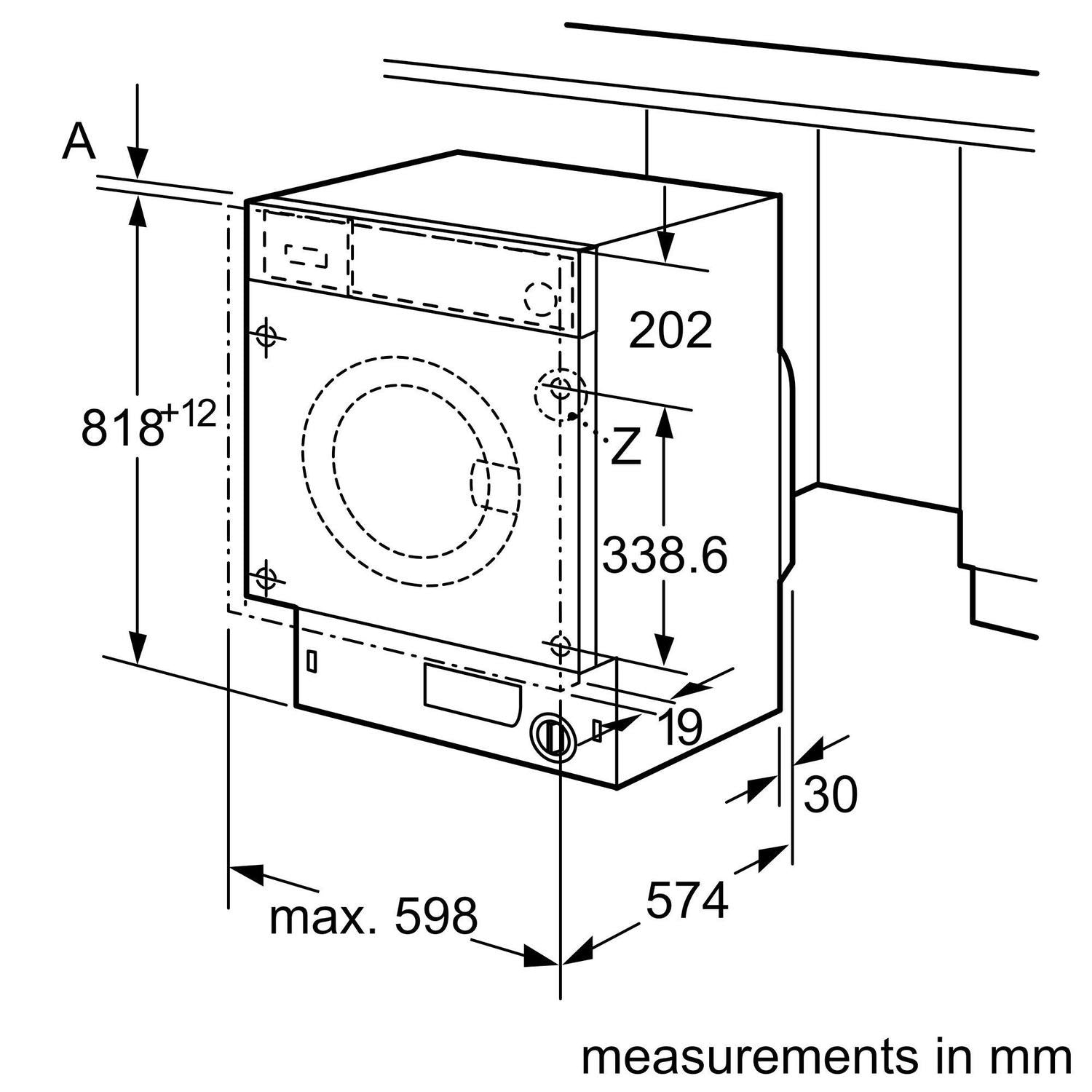 Bosch Series 6 8kg 1400rpm Integrated Washing Machine