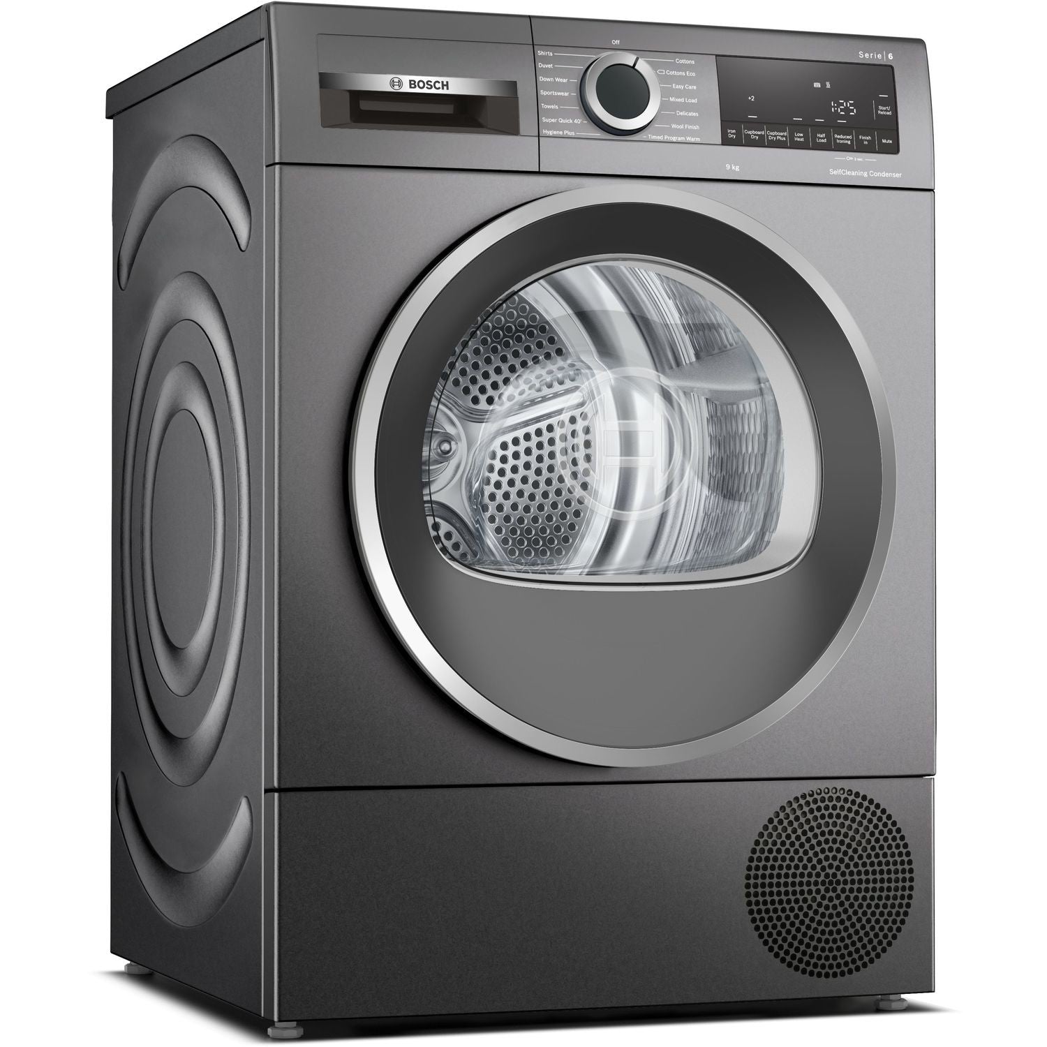 Bosch 9kg Freestanding Heat Pump Tumble Dryer - Graphite 