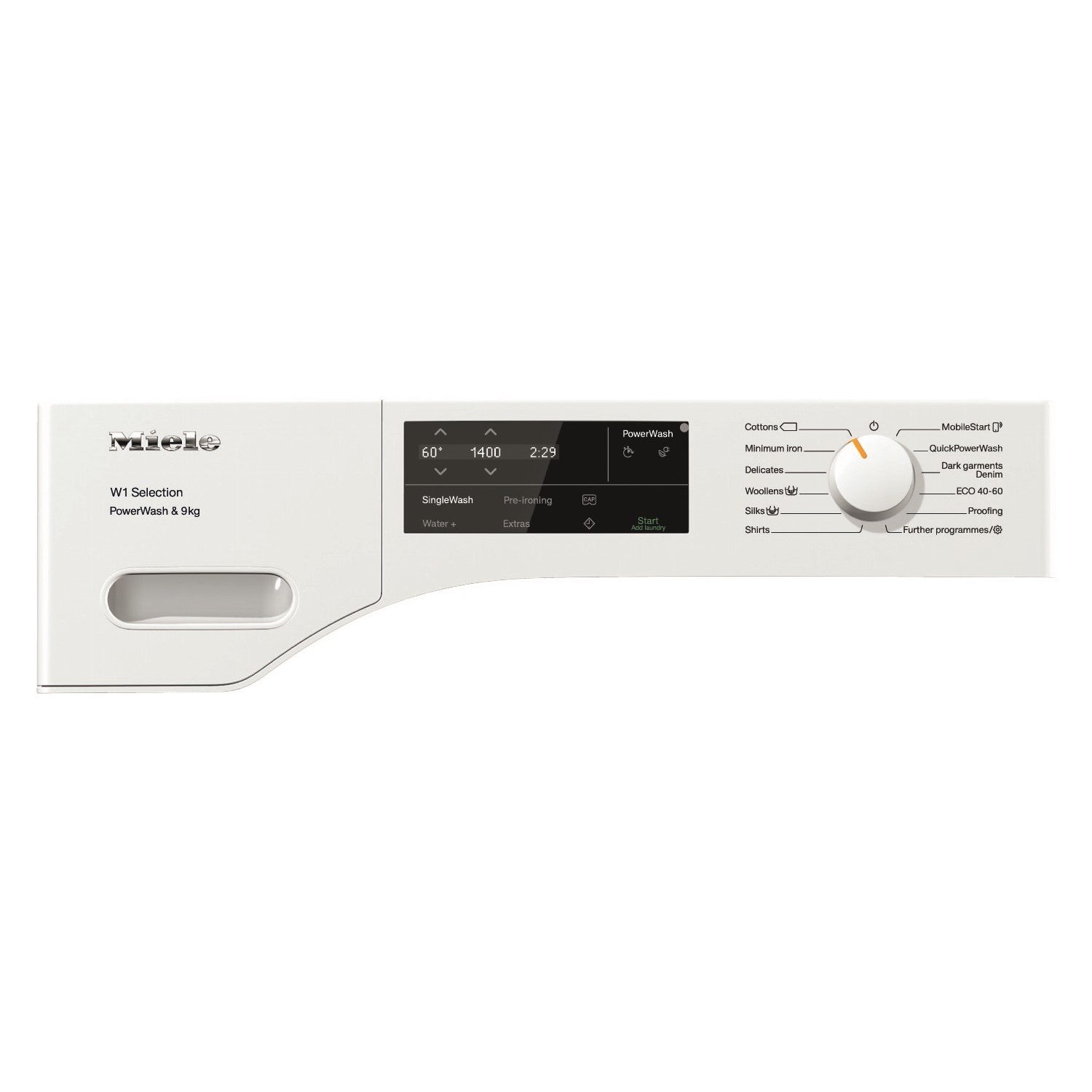 Miele 9kg 1400rpm Freestanding Washing Machine - White