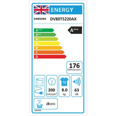 Samsung Series 5 plus 8kg Freestanding Heat Pump Tumble Dryer - Graphite