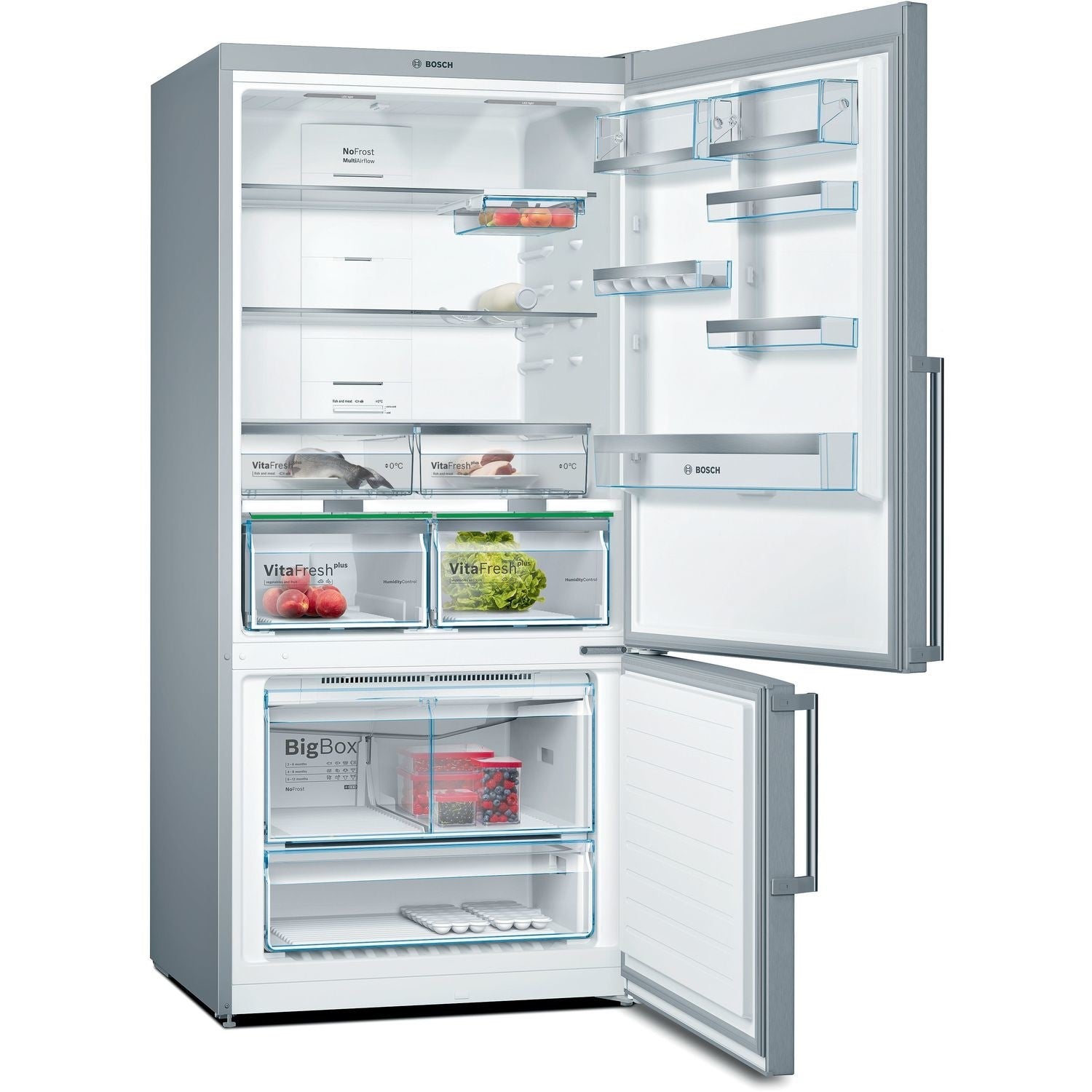 Refurbished Bosch KGN86AIDP Freestanding 631 Litre 70/30 Fridge Freezer Stainless Steel