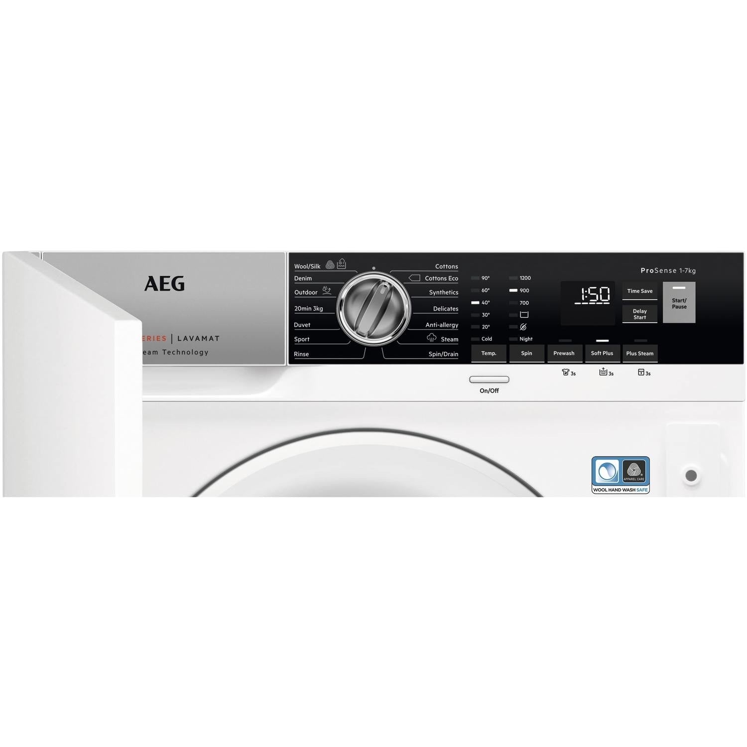 Refurbished AEG 7000 Series L7FE7261BI Integrated 7KG 1200 Spin Washing Machine White