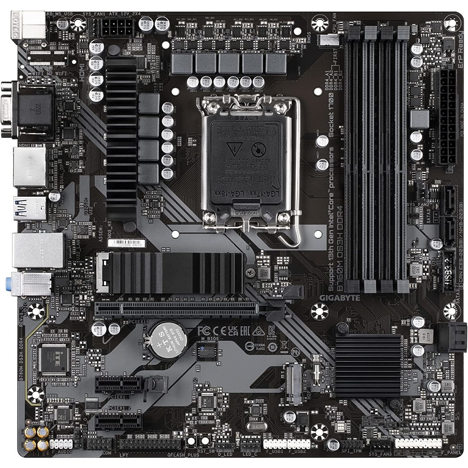 GigaByte B760 DS3H Intel B760 LGA 1700 DDR4 ATX Motherboard