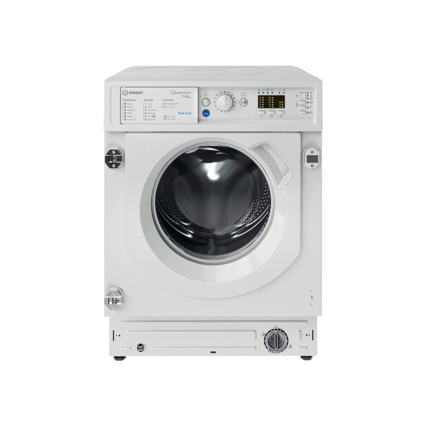 Indesit Push & Go 7kg Wash 5kg Dry 1400rpm Integrated Washer Dryer - White