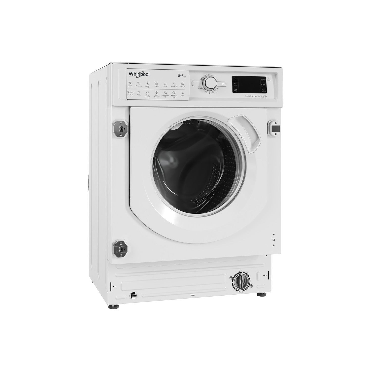 Whirlpool 8kg Wash 6kg Dry 1400rpm Integrated Washer Dryer - White