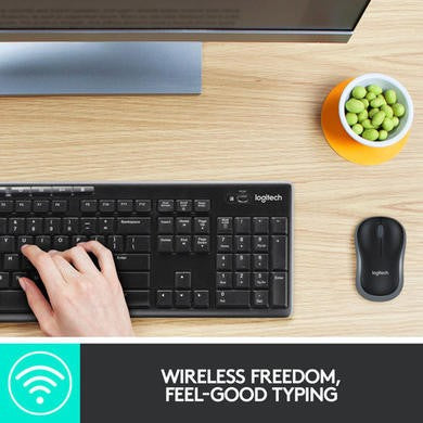 Logitech MK270 Wireless Keyboard and Mouse with Verbatim Store N Go Slider and Norton 360 Deluxe