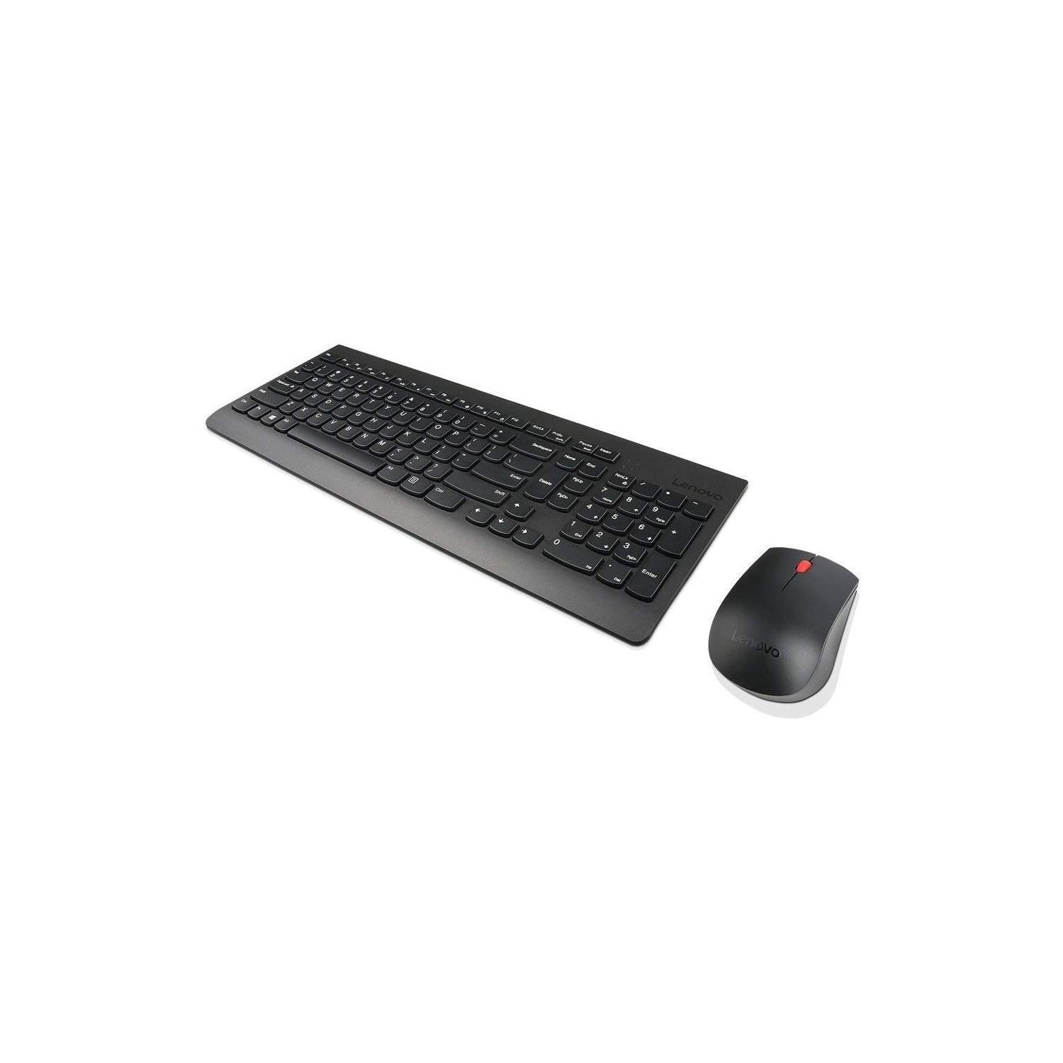 Lenovo Wireless Keyboard and Mouse Combo with Lenovo T210 15.6 Inch Topload Carry Laptop Bag and Lenovo 100 Double Sided On-ear Stereo USB Microphone Headset with Norton 360 Deluxe Internet Security