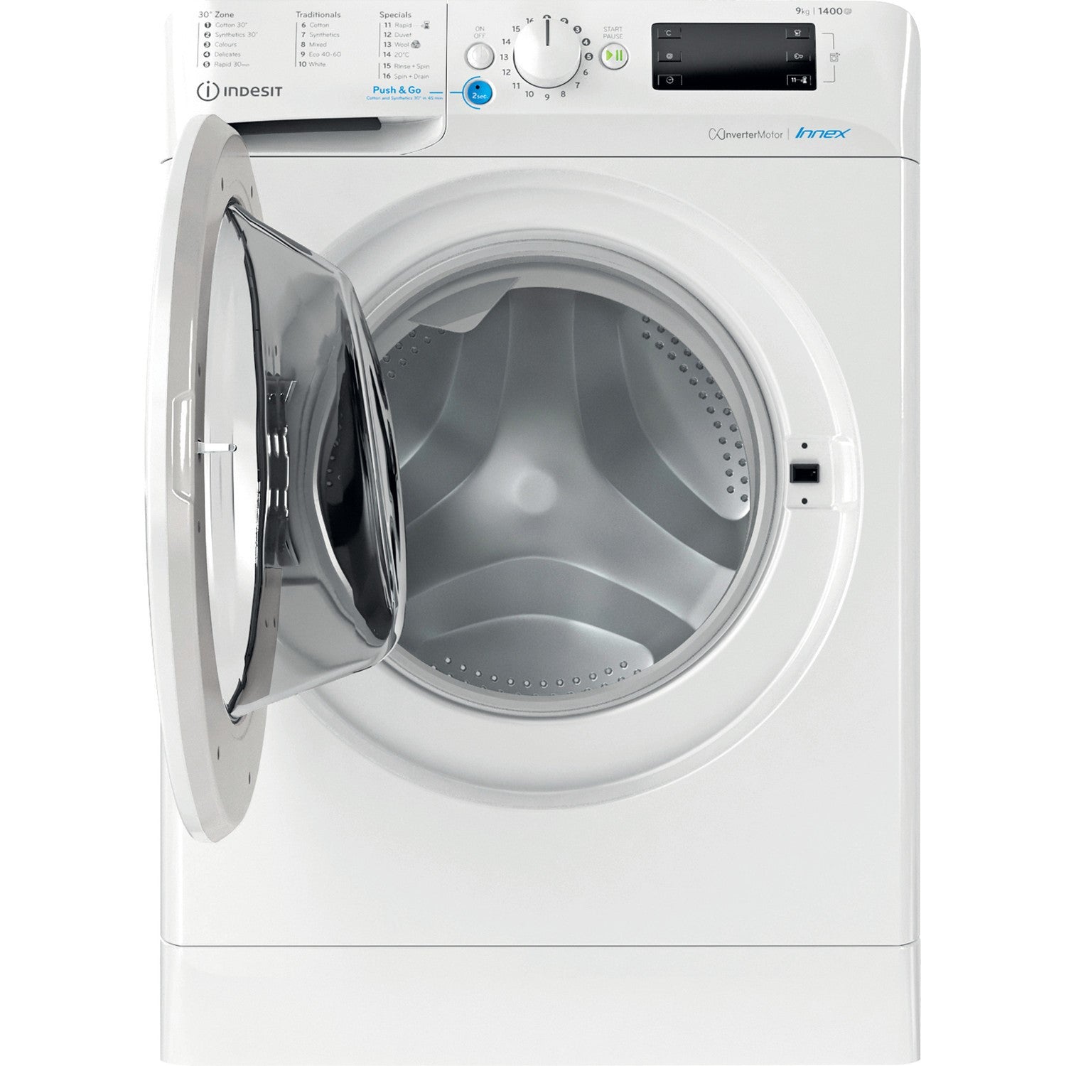 Indesit Innex 9kg 1400rpm Freestanding Washing Machine - White