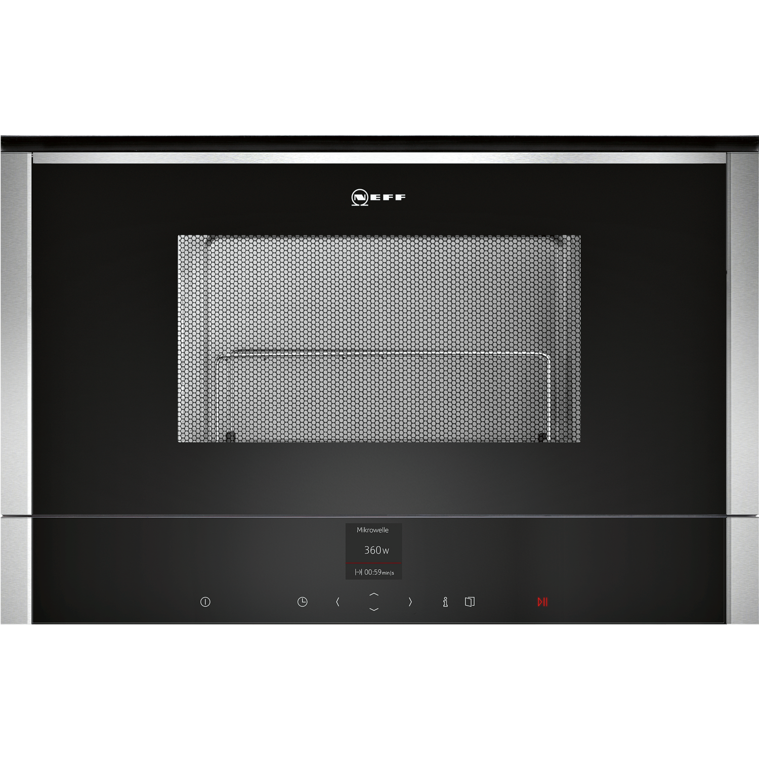 Refurbished Neff N70 C17GR01N0B Built In 21L with Grill 900W Microwave Stainless Steel