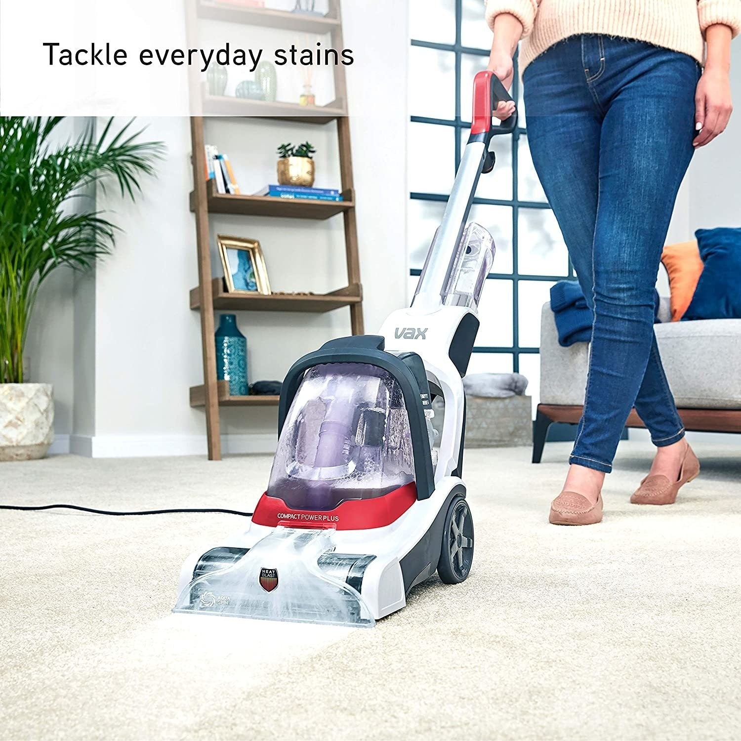 Vax Compact Power Plus Carpet Cleaner - White & Red