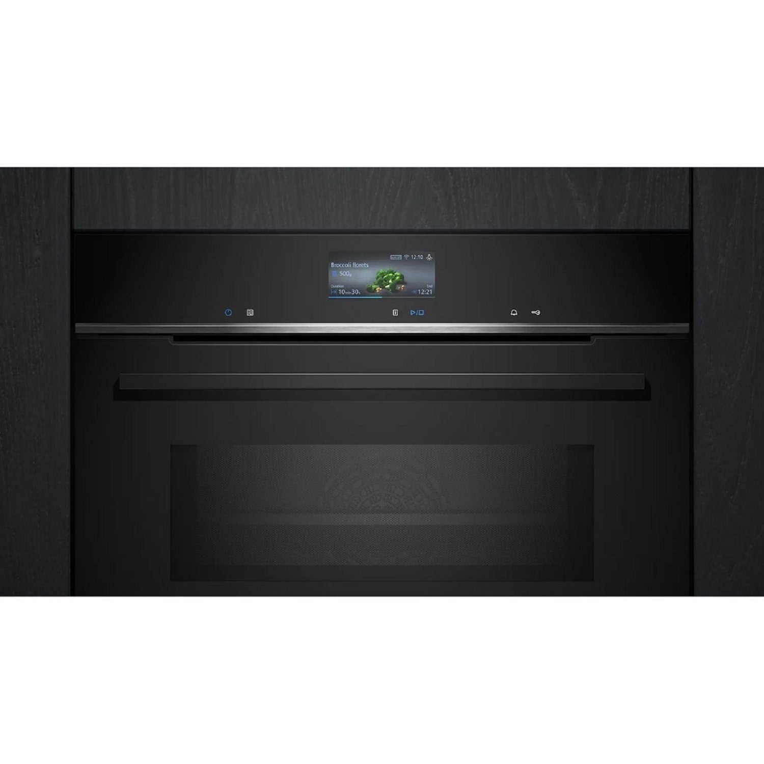 Siemens CM776G1B1B iQ700 Built-In 45L Combination Microwave Oven with Catalytic Cleaning - Black