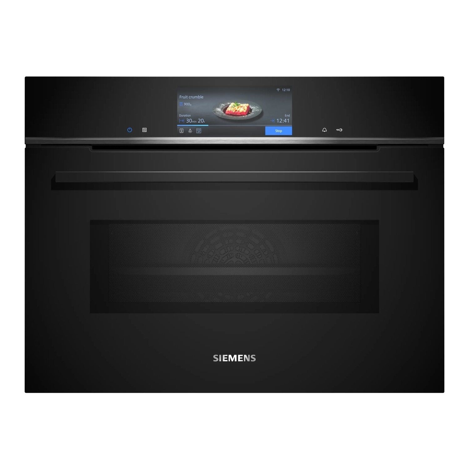 Siemens CM778GNB1B iQ700 Built-In 45L Combination Microwave Oven with Pyrolytic Cleaning - Black