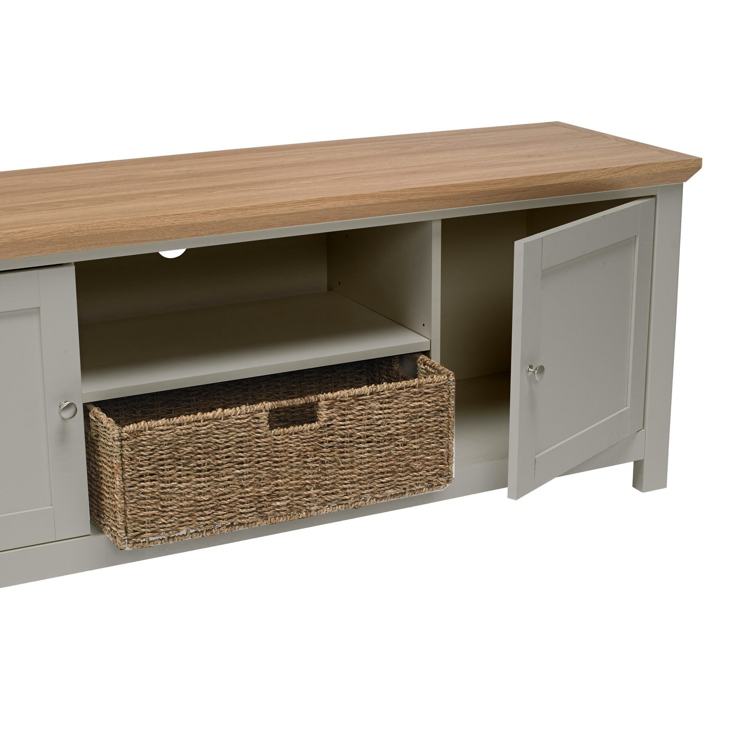 Large TV Stand with Storage in Grey - TV's up to 50