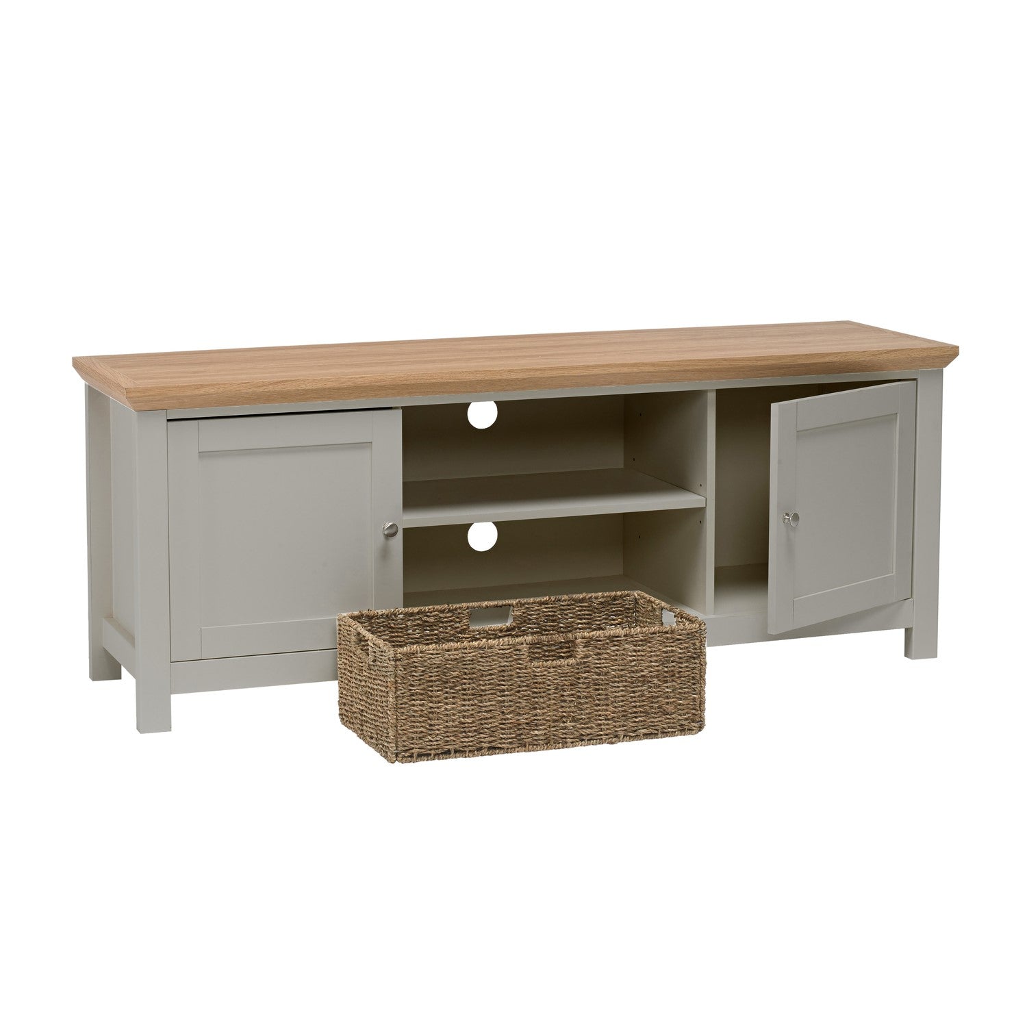 Large TV Stand with Storage in Grey - TV's up to 50