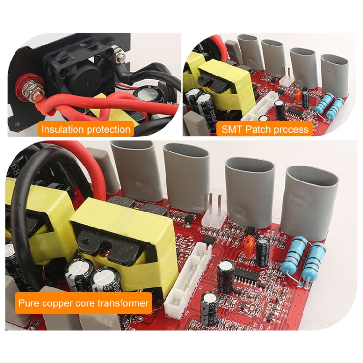 Carmaer 60V to 220V 3000W Intelligent Fan Car Double Digital Display Inverter Household Power Converter, 60V to 220V 3000W