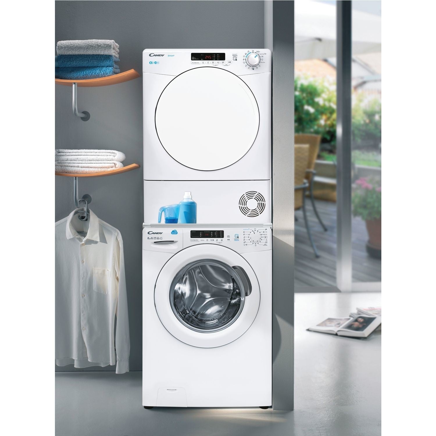 Candy 8kg Freestanding Condenser Tumble Dryer plastic door - White