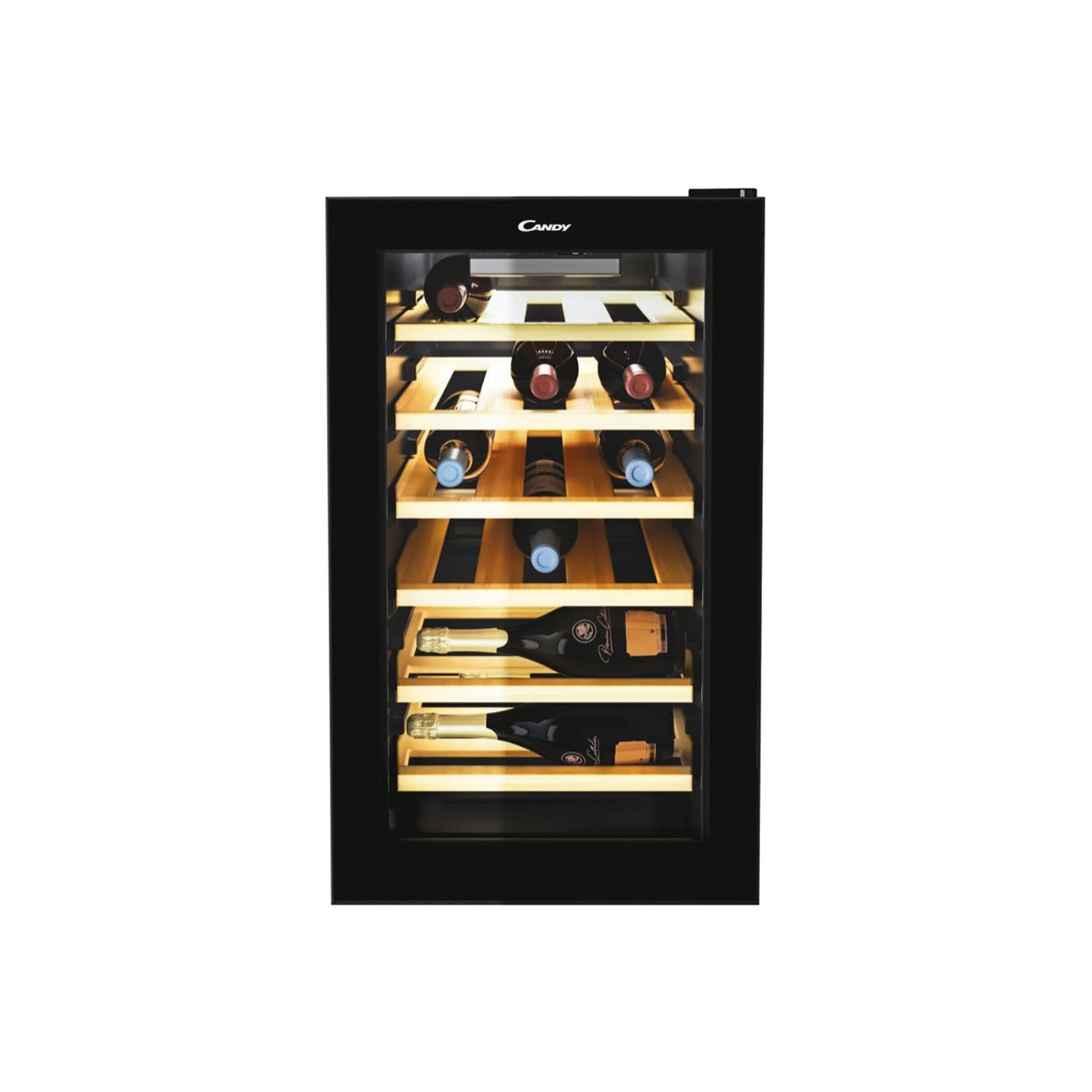 Candy 21 Bottle Single Zone Wine Cooler - Black