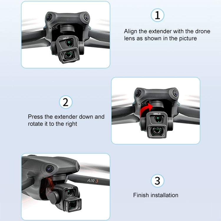 For DJI Air 3 STARTRC Drone Wide-Angle Lens Filter, For DJI Air 3