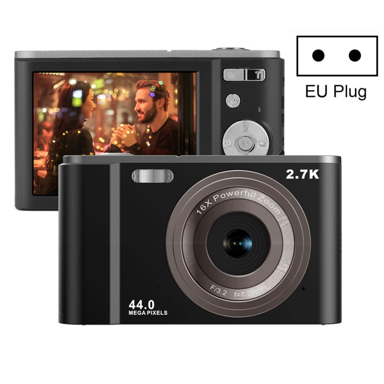 DC302 2.88 inch 44MP 16X Zoom 2.7K Full HD Digital Camera Children Card Camera, EU Plug, DC302, EU Plug