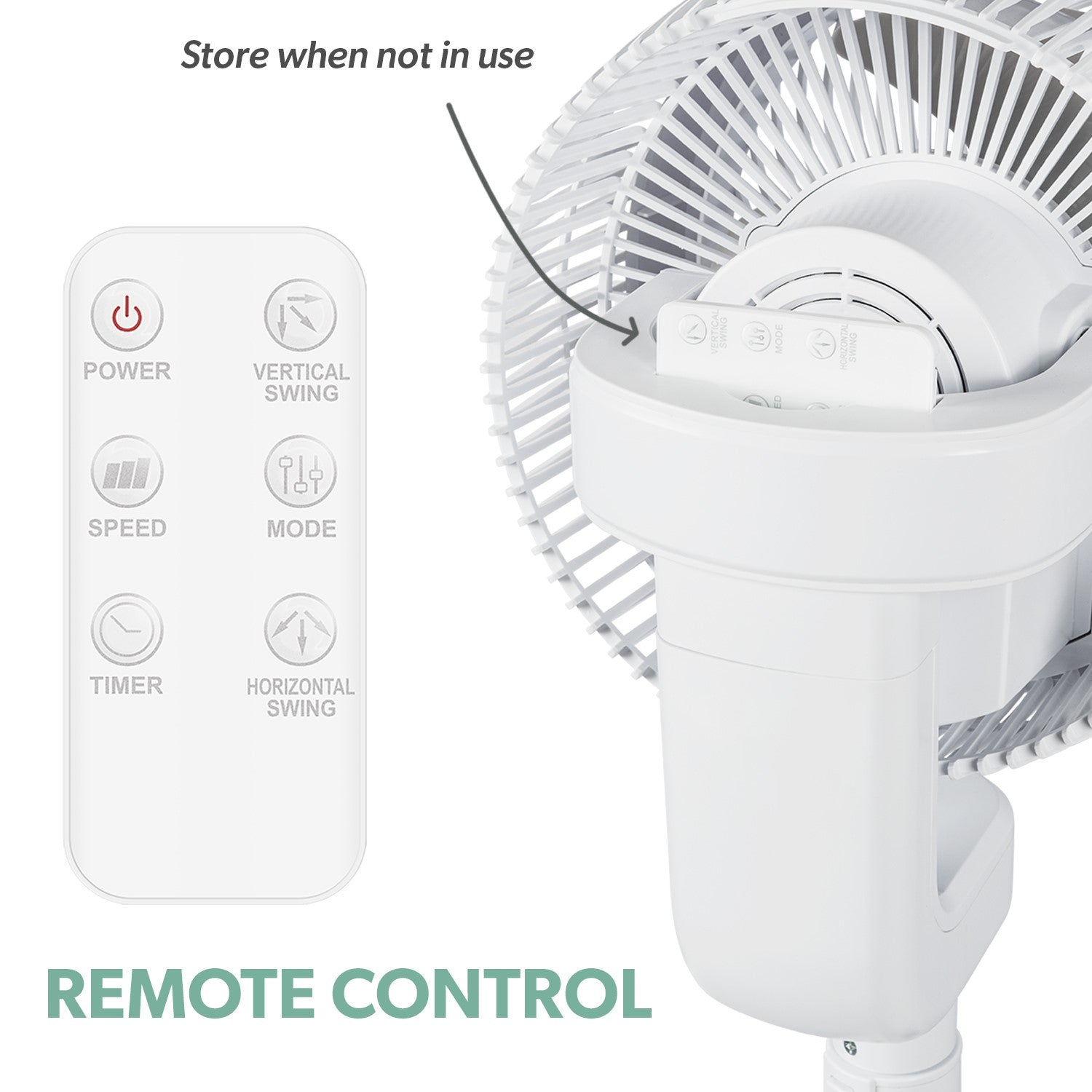 electriQ 9-Inch DC Oscillating Pedestal Fan - Whisper Quiet& Low Energy