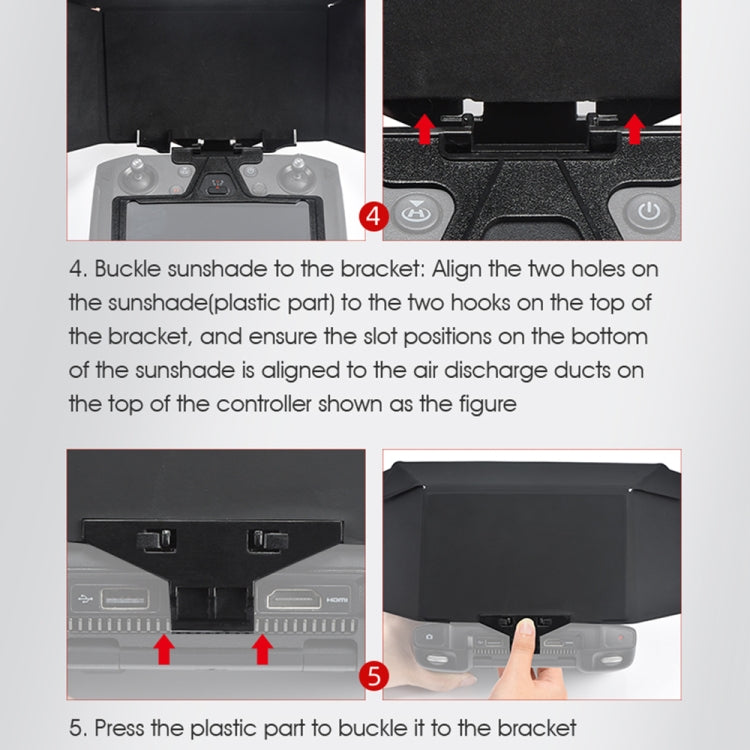 STARTRC Foldable Controller Sunshade with Screen Bracket for DJI Mavic 2 / Mavic Air 2 / Air 2S / Mini 2, For DJI Mavic 2