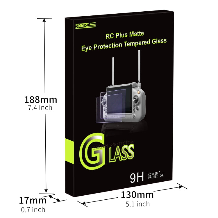 For DJI RC Plus with Screen STARTRC 2pcs Frosted Purple Eye Protection Explosion-proof Tempered Glass Film, For DJI RC Plus with Screen(2pcs)