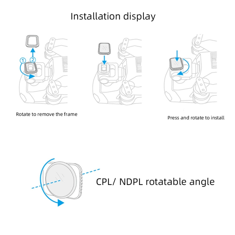 JSR Drone 4 in 1 ND8-PL+ND16-PL+ND32-PL+ND64-PL Lens Filter for DJI MAVIC Air 2, ND8PL+ND16PL+ND32PL+ND64PL