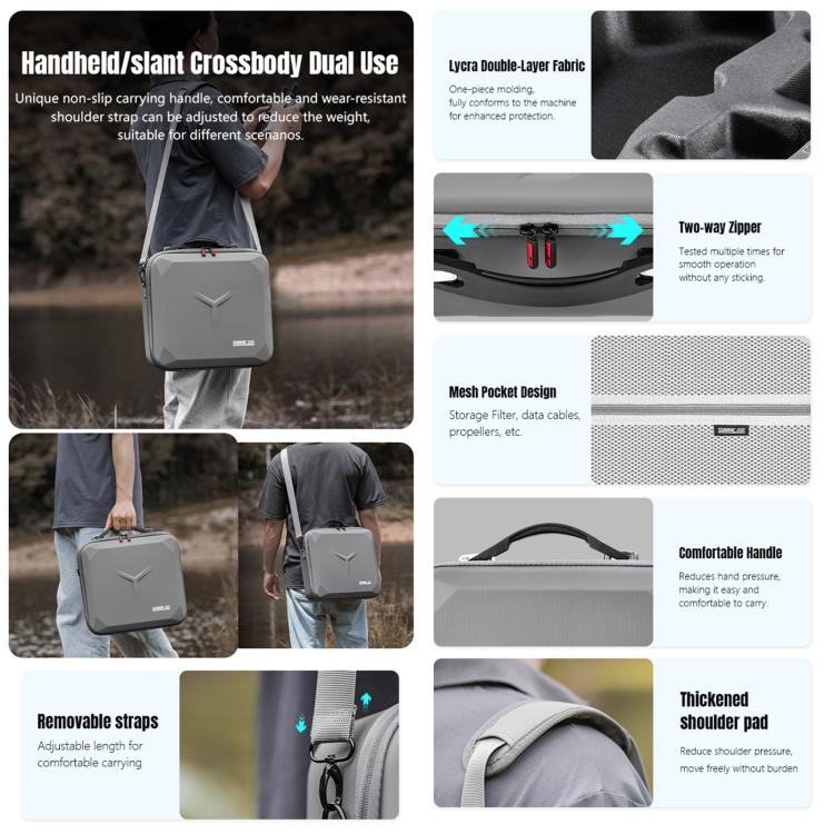 For DJI Mavic 4 Pro / RC Pro 2 STARTRC All-rounder Shoulder PU Storage Bag Handbag, For DJI Mavic 4 Pro / RC Pro 2
