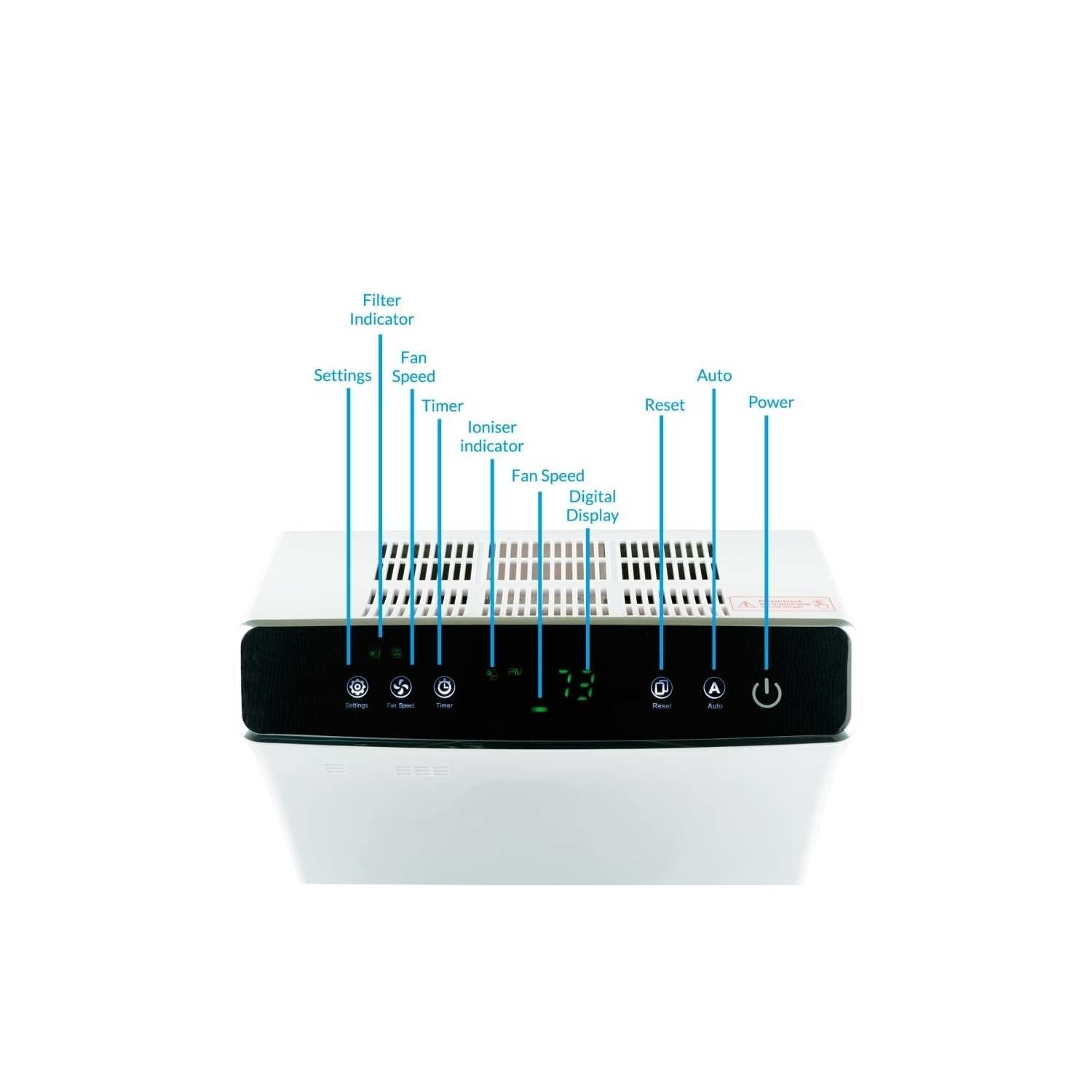 electriQ 5 Stage True HEPA UV PM2.5 Smart Air Purifier with Aroma Diffuser