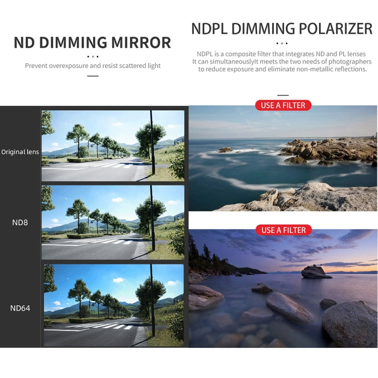 JSR GB 3 in 1 CPL ND8 ND16 Lens Filter, 3 in 1 CPL ND For DJI Mavic 3 Pro