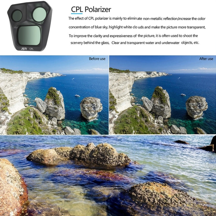 JSR GB 3 in 1 CPL ND8 ND16 Lens Filter, 3 in 1 CPL ND For DJI Mavic 3 Pro