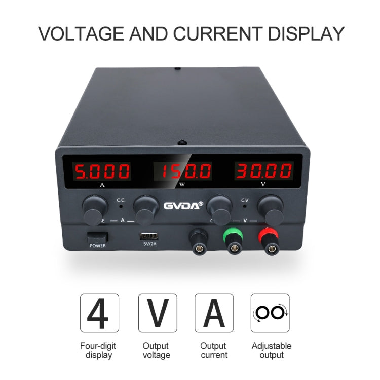 GVDA  SPS-H605 60V-5A Adjustable Voltage Regulator, SPS-H605 EU Plug, SPS-H605