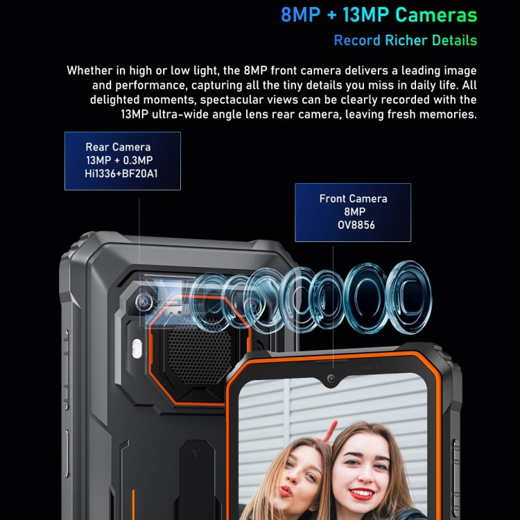Blackview BV6200 Pro, IP68/IP69K/MIL-STD-810H, 6.56 inch Android 14 MediaTek Helio P35 Octa Core, Network: 4G, OTG, NFC