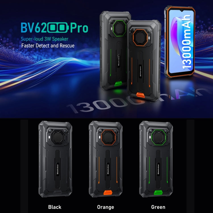 Blackview BV6200 Pro, IP68/IP69K/MIL-STD-810H, 6.56 inch Android 14 MediaTek Helio P35 Octa Core, Network: 4G, OTG, NFC