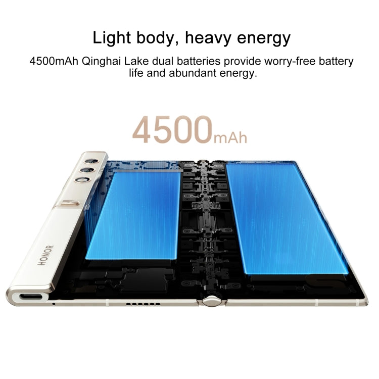 Honor V Purse 5G, Side Fingerprint, 7.71 inch + 6.45 inch MagicOS 7.2 Qualcomm Snapdragon 778G Octa Core, Network: 5G, OTG, NFC, Not Support Google Play, 16GB+256GB, 16GB+512GB