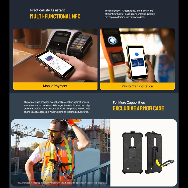 Ulefone Armor X12, Rugged Phone, Face Unlock, 5.45 inch Android 13 Go MediaTek Helio A22 Quad Core, Network: 4G, NFC
